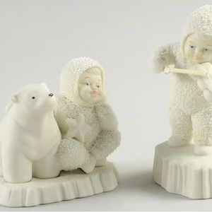 **BOGO! (see below) Dept 56 Snowbabies “You Are My Lucky Star” 2 pcs, vntg 90s